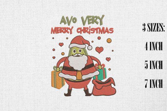 Avo Very Merry Christmas Avocado Santa