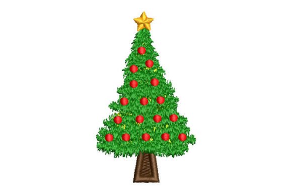 Christmas Tree with Red Balls Embroidery Review