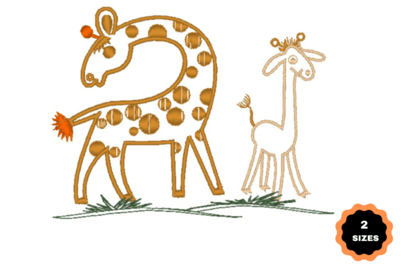 Giraffe Mom and Baby Embroidery Review