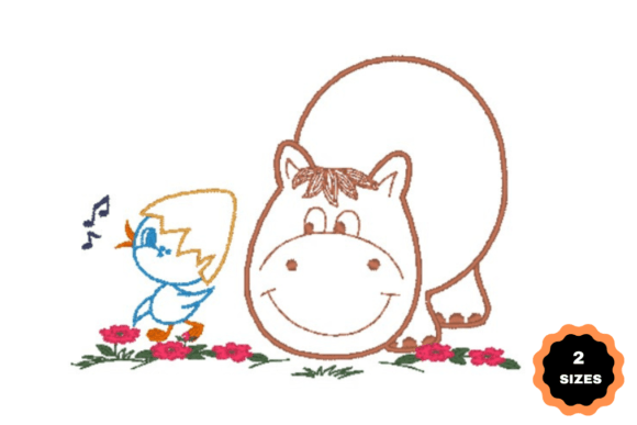 Hippopotamus with Chick Embroidery Review