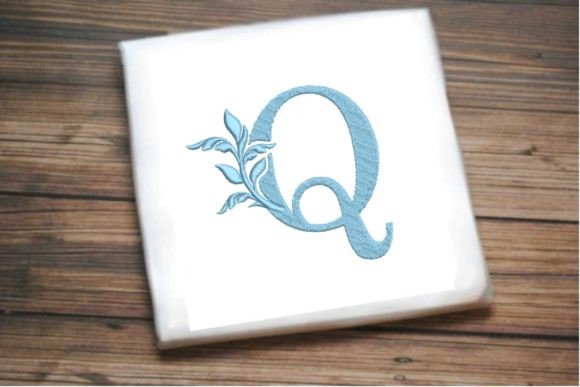 Letter Q Beautiful Monogram Review for Small Business Merch
