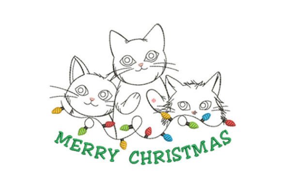 Merry Christmas Cats Embroidery Review