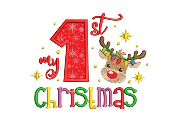 My First Christmas Reindeer Applique Review