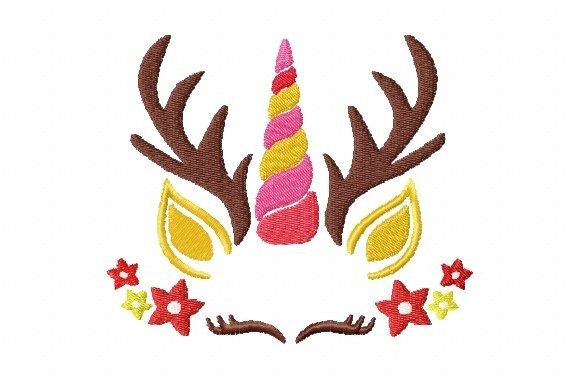 Unicorn Reindeer with Stars Embroidery Review